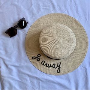ASOS “Go away” Sun Hat w/ Woven Band